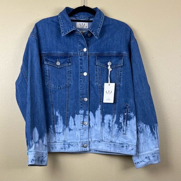 L.T.J Jacket Denim Jeans Dio Tie Dye Size M - Picture 1 of 5